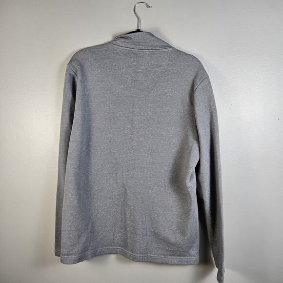 Perry Ellis Men's Full Zip Fleece Lined Sweatshirt Jacket Size Large Gray - Picture 2 of 8